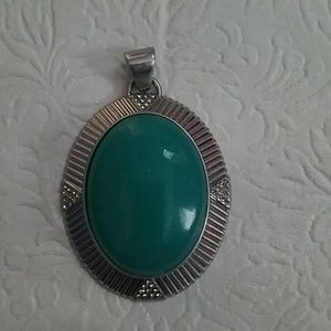Lia Sophia Large Green Blue Pendant